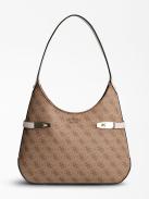 Image of <p>Sac porté épaule<strong> Guess Zadie Logo 4G</strong>.  <br />Il contient deux poches plates et une poche zippée. <br />Poche zippée au dos. <br />Pièces métalliques or pâle.<br />Nos photographies sont retouchées. La retouche d'image n'altère en rien